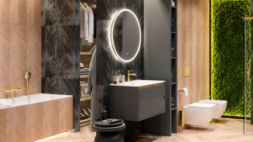 PI bateria bidetowa stojąca, grafit szczotkowany na Arena.pl