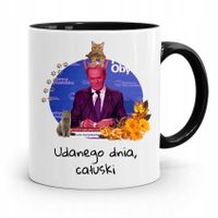 Kubek Czarny Donald Tusk Po Platforma Prezent Z Nadrukiem Ze Zdjęciem