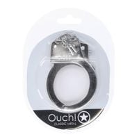 kajdanki metalowe klasyczne ouch! srebrne 24 cm