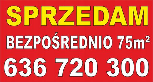 Tablica Szyld SPRZEDAM dom do wynajęcia 100x50cm na Arena.pl