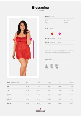 bielizna blossmina koszulka i stringi 6xl/7xl na Arena.pl