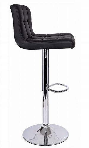 Hoker kuchenny obrotowy czarny z oparciem loft regulowany wysoki na Arena.pl