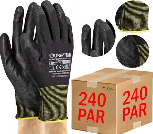 rękawice robocze czarne j-timipoli_bb9-l - 240 par na Arena.pl