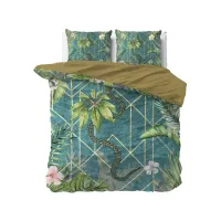 240x220 PALM WOOD zielony mix kpl pościeli
