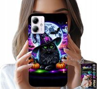 ETUI DO MOTOROLA MOTO G14 - CZARNY KOTEK HALLOWEEN SALEM DYNIA WZORY