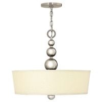 Żyrandol LAMPA wisząca HK-ZELDA-P-B-PN Elstead HINKLEY szklana OPRAWA okrągły ZWIS na łańcuchu biały