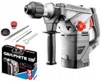 GRAPHITE MŁOT UDAROWY SDS+ 1500W 58G862 4,5J WALIZKA OSPRZĘT DŁUTO