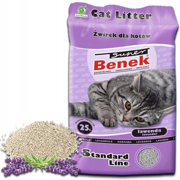 SUPER BENEK Żwirek Lawenda 25l zdjęcie 14