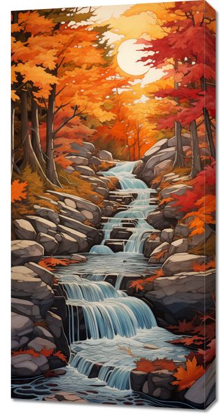 Obraz 50x100cm Jesienne Wodospady zdjęcie 1