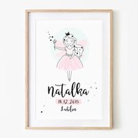 Plakat Metryczka z Zosią P019- rozmiar plakatu 40 cm x 50 cm