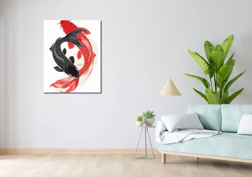 Obraz 70x90cm Yin i Yang Koi na Arena.pl