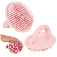 CANPOL Silikonowa gąbka do mycia, masażu, kąpieli różowa