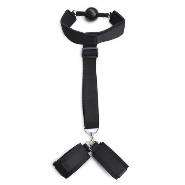 Costrittivio Bondage Back Restraint+Gag Black zdjęcie 2