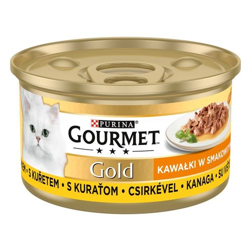 GOURMET GOLD KAWAŁKI KURCZAKA W SOSIE MOKRA KARMA DLA KOTA 12x85g na Arena.pl