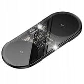 Ładowarka indukcyjna podwójna BASEUS Digital LED Display 20W WXSX010101