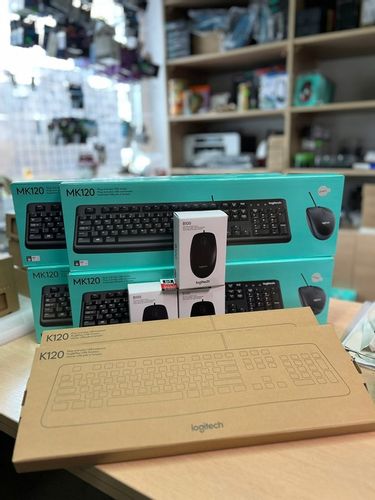 Zestaw Logitech MK120 USB klawiatura K120 mysz B100 przewodowa komputera na Arena.pl