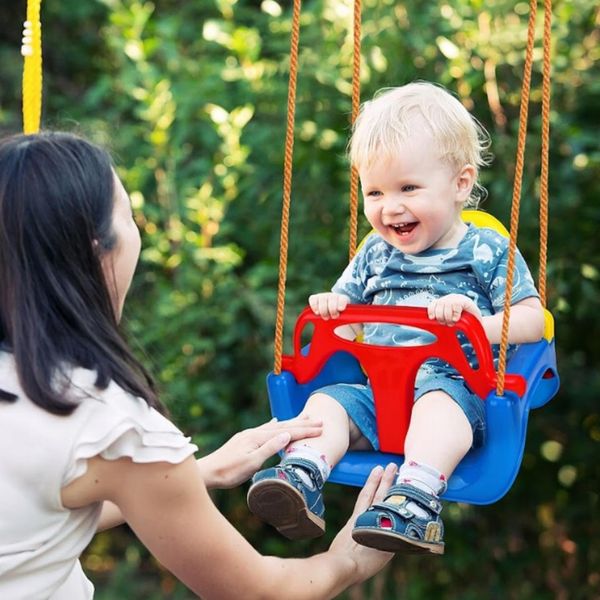 Huśtawka Ogrodowa Modułowa domowa dla Dzieci 3w1 Mocna na Linach Bezpieczna zdjęcie 11