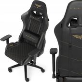 NOWY Materiałowy Fotel Gamingowy GAMVIS PHANTOM Large - Royal Gold