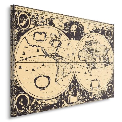 Obraz na płótnie - Canvas, Mapa świata vintage 80x60 na Arena.pl