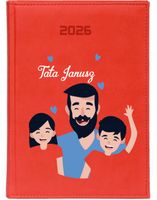 KALENDARZ A5 2026 DZIENNY planer Z NADRUKIEM prezent dla taty z imieniem