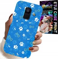 ETUI DO SAMSUNG A6 2018 - ŁAPKI KOŚCI PIES PATROL WZORY DLA DZIECI