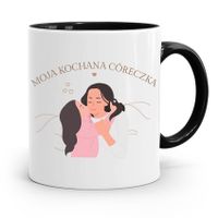 Kubek Czarny Dla Córki Moja Kochana Córeczka Z Nadrukiem Ze Zdjęciem