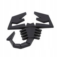 Emblemat Naklejka przestrzenna Król SKORPION ABARTH Fiacik 500 Ozdoba black