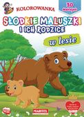 kolorowanka z naklejkami słodkie maluszki i ich rodzice "w lesie"