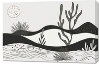 Obraz 90x60cm Ogród przy Nocy