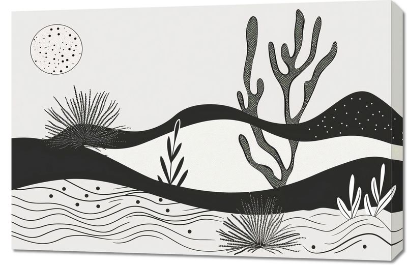 Obraz 90x60cm Ogród przy Nocy zdjęcie 1