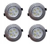OPRAWA SUFITOWA LED RUCHOMA 5W SREBRNA ZESTAW 4SZT