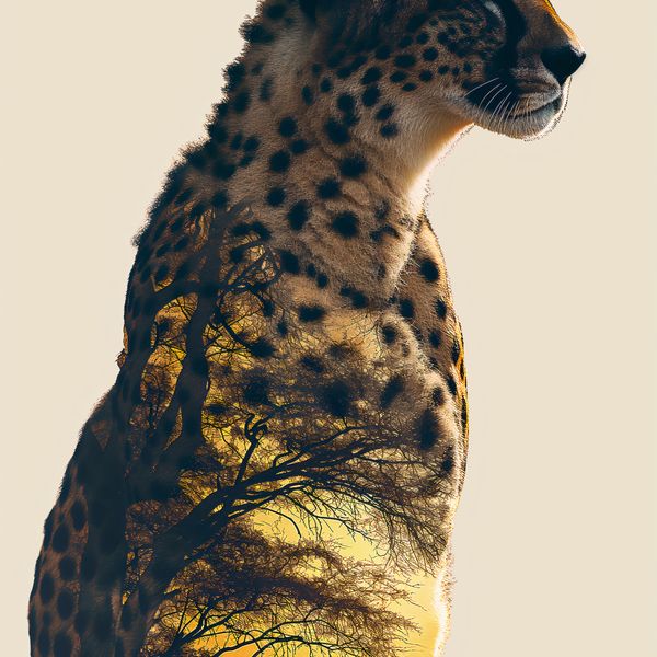 Plakat 80x80cm Gepard Duch Sawanny zdjęcie 1