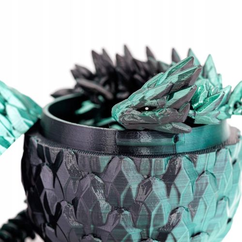 Ruchomy Kryształowy Smok Ze Smoczym Jajem DARKFOREST Rozmiar L na Arena.pl