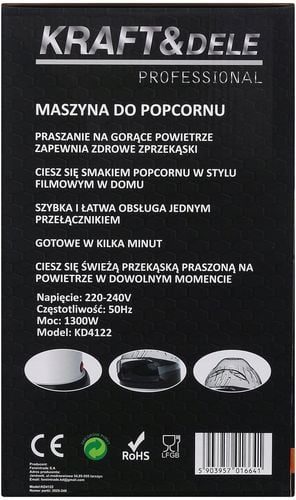 MASZYNKA DO ROBIENIA POPCORNU 1300W na Arena.pl