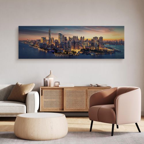 Obraz Na Płótnie Canvas Do Biura MANHATTAN NY Panorama 145cm x 45cm na Arena.pl