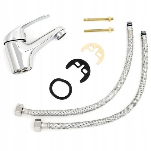 BATERIA ŁAZIENKOWA UMYWALKOWA KRAN DO UMYWALKI STOJĄCA CHROM STAŁA WYLEWKA na Arena.pl