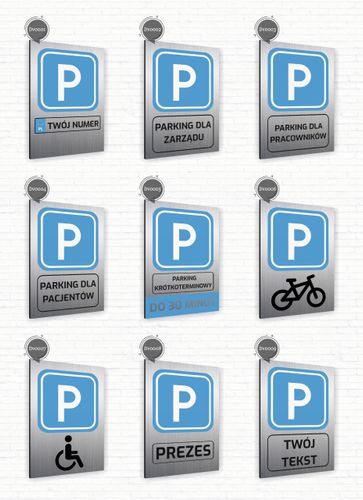 Tabliczka znak informacyjny 40x30 Srebrna PARKING DLA NIEPEŁNOSPRAWNYCH na Arena.pl
