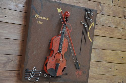 Obraz 3d skrzypce na Arena.pl