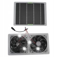 PODWÓJNY WENTYLATOR WYCIĄGOWY PANEL SŁONECZNY 100W 12V AKCESORIA KEMPINGOWE