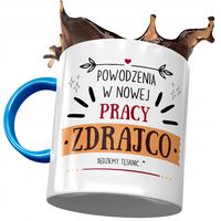 Kubek Błękitny Na Pożegnanie Z Pracy Na Prezent Z Nadrukiem Ze Zdjęciem