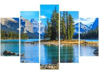 100CM 150CM OBRAZ 5 ELEM JEZIORO MALIGNE ŚCIENNY