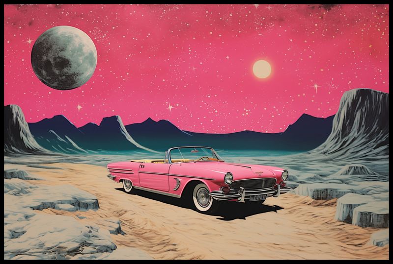 Plakat 91,5x61cm Kabriolet W Kosmosie zdjęcie 2