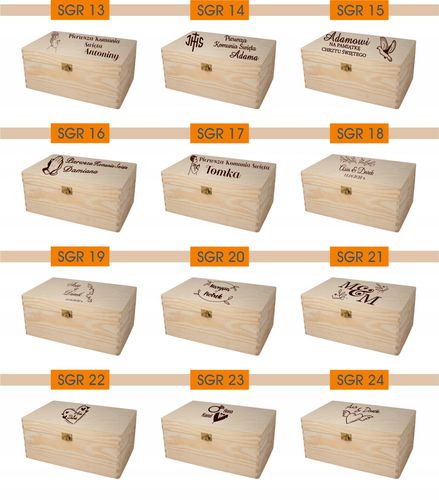 PUDEŁKO WSPOMNIEŃ na CHRZEST ROCZEK personalizowany prezent z grawerem na Arena.pl