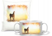 Zestaw PODUSZKA + KUBEK z nadrukiem KONIA KOŃ PREZENT DLA MIŁOŚNIKA KONI