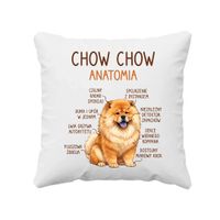 Chow chow - anatomia - poduszka na prezent z pieskiem