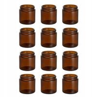 Słoik pojemnik szklany brązowy do zalewu świec 120ml zestaw 12 sztuk
