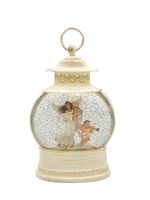 Lampion Latarenka sztuczny śnieg wys 28 cm