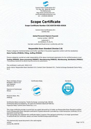 Poduszka 70x80 PUCH i PIERZE 2 kg 100% BAWEŁNA na Arena.pl