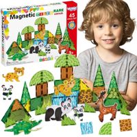 WOOPIE Klocki Magnetyczne Konstrukcyjne 3D Zestaw Edukacyjny 45el.