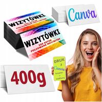400g! WIZYTÓWKI PREMIUM 200 + 100 GRATIS! FOLIOWANE FOLIA MAT/BŁYSK 300 szt